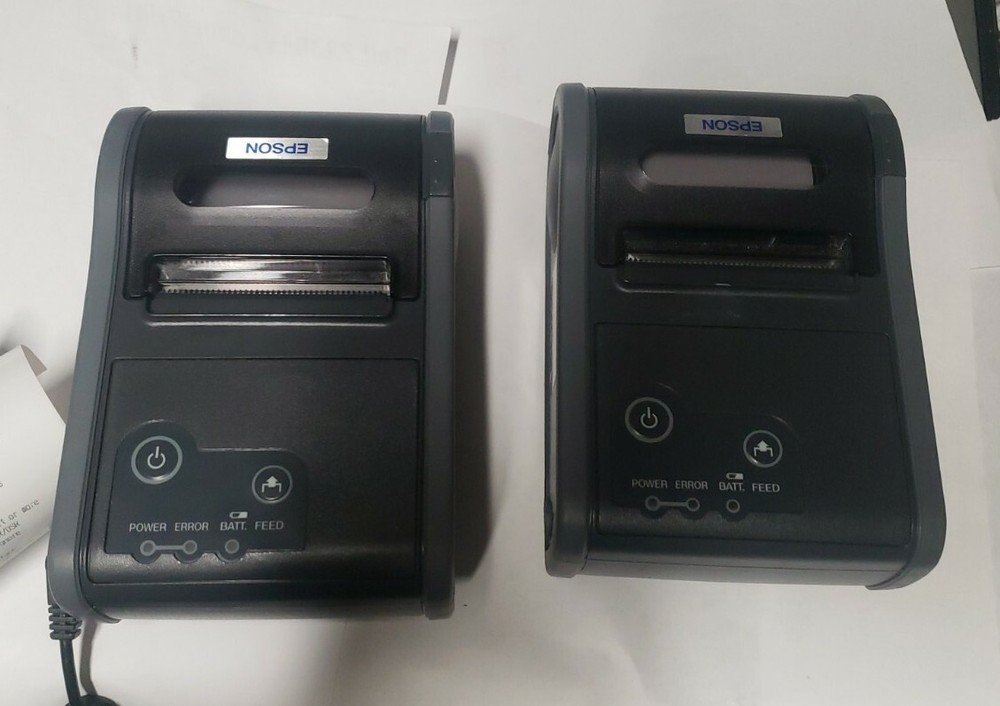 Lot Of 2 Epson TM-P60 POS Mobile Thermal Printer (Model M196B) – With One Charg