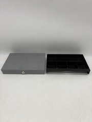 MMF Industries Metal Cash Box Removable Bill & Coin Tray 11.5&Prime;x7.8&Prime; NO KEY