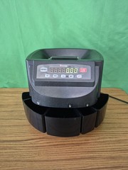 Cassida C200 Business-Grade Electronic Coin Counter and Roller – Black.