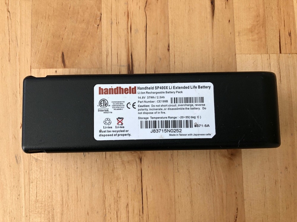 Handheld SP400X Li Extended Life Battery, Li-Ion Rechargeable CE199B 14.8V 37Wh