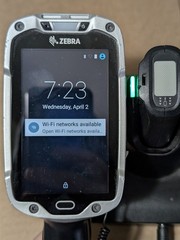 Zebra TC8000 Mobile Computer ShareCradle 4 Batteries Power Supply Tested