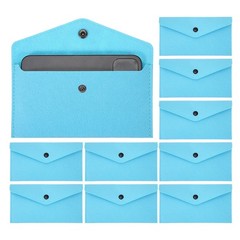 10Pcs Felt Money Bag, Felt Cellphone Sleeve Case Pouch Cash Bag, Light Blue