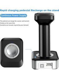 2D QR Wireless Barcode Scanner with Charging Base.