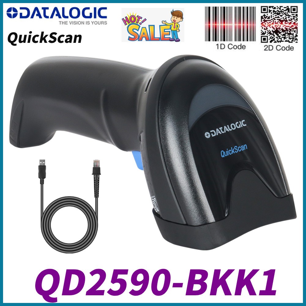 Datalogic QuickScan QD2590-BKK1 Handheld USB Barcode Scanner 2D Imager W/ Cable