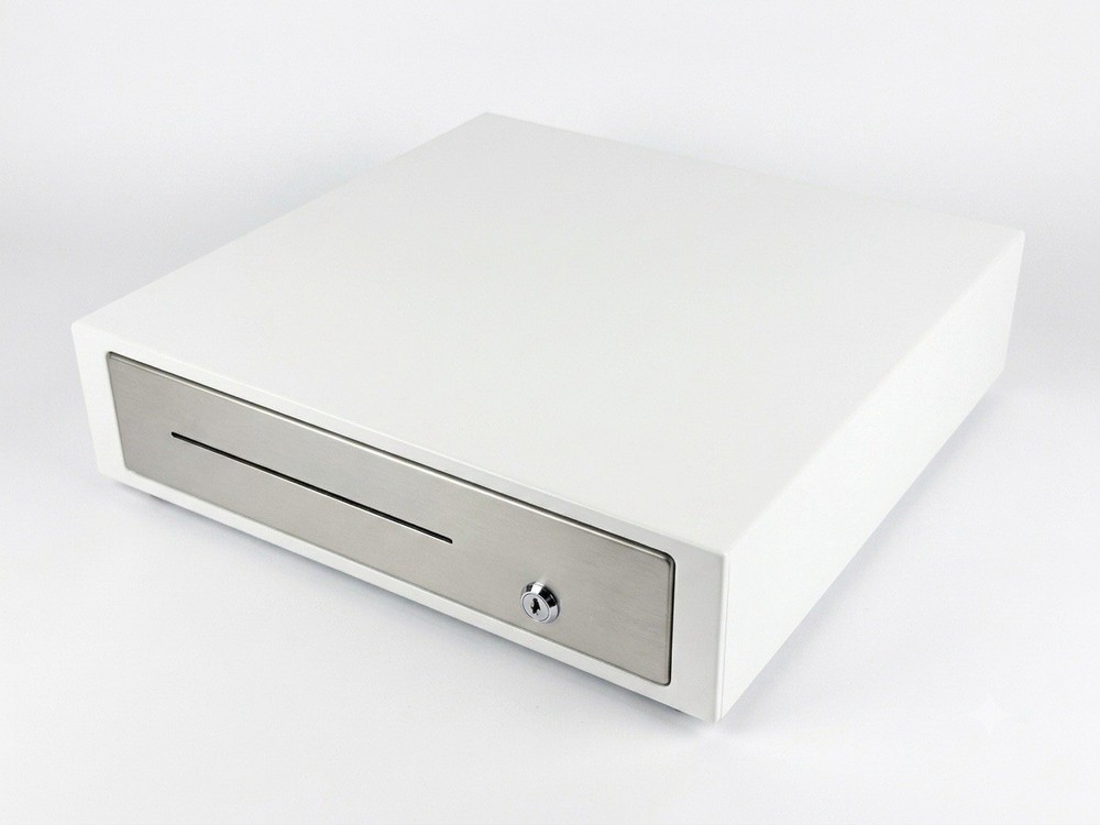 Clover Station Cash Drawer D100 White POS with Keys – Fully Working Used