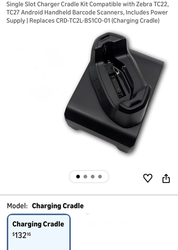 Zebra SHARECRADLE-01 CRD-TC51-1SCU1-01 Single Slot Charge Cradle TC51 TC56