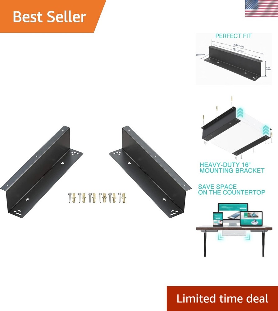 Space-Saving Under Counter Cash Drawer Mount Brackets – Black Steel Design