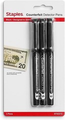 Counterfeit Detection Pens, Black, 9 Pack – Fake Bill Marker Pens for Retail,…