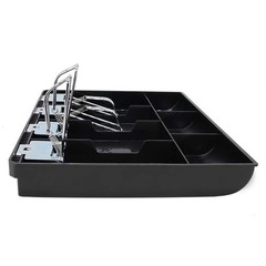Cash Register Drawer Insert Tray – 4 Bill & 3 Coin Compartments, Money Storage,