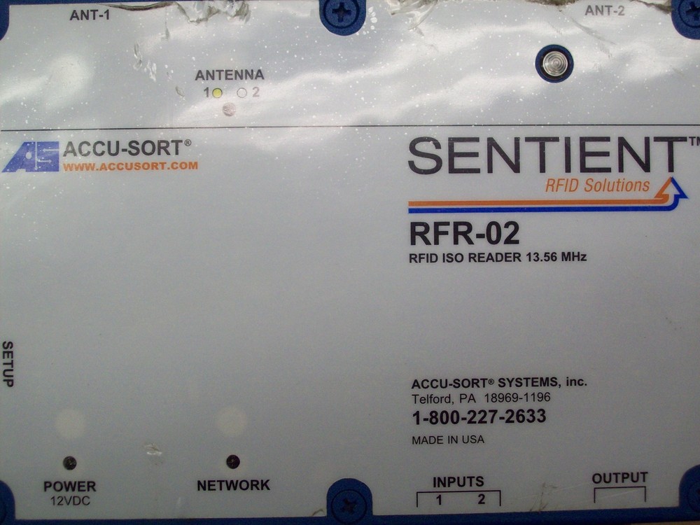 ACCU-SORT SENTIENT RFR-02 RFID ISO READER