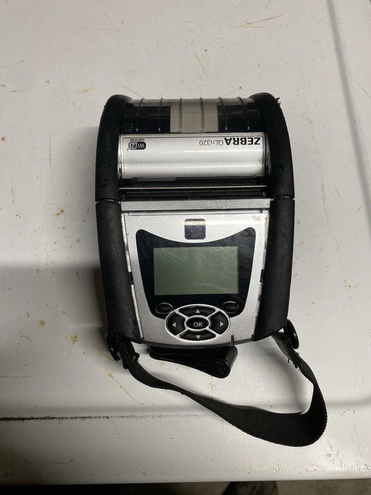 Untested Zebra QLn320 Mobile Thermal POS Printer WiFi Bluetooth Portable
