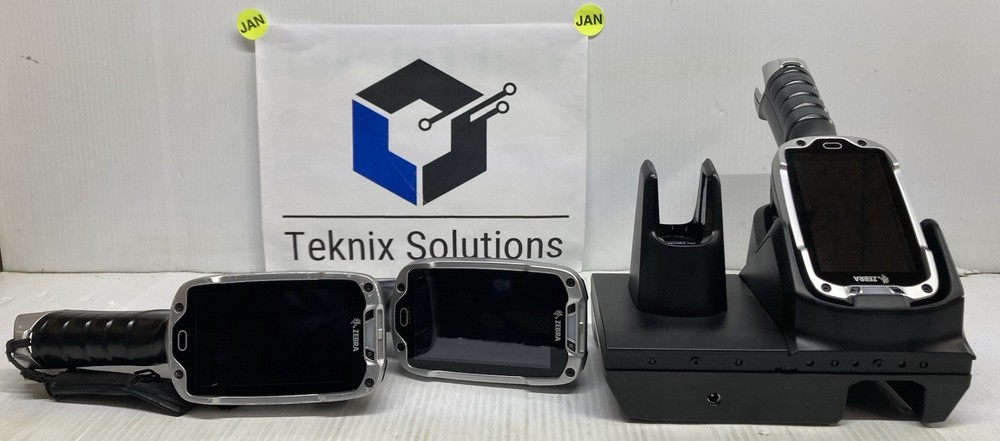 LOT OF THREE ZEBRA TC8000 UNTESTED TOUCHSCREEN SCANNERS NO BATTERIES W/ CHARGER