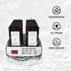 Restaurant Pager System with 16 Pagers & 1640ft Range – Vibration & Flash Alerts