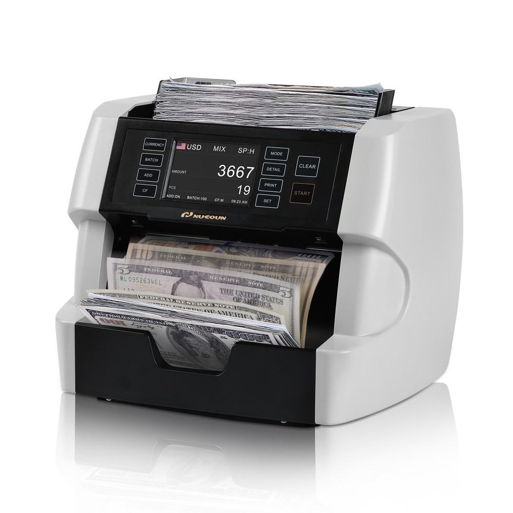 Money Counter Machine Mixed Denomination Bill Value Counting Cash Counter