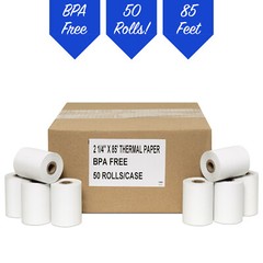 2 1/4&Prime; x 85&prime; First Data FD130 FD50 FD55 FD100Ti Thermal Paper 50 Rolls !!!