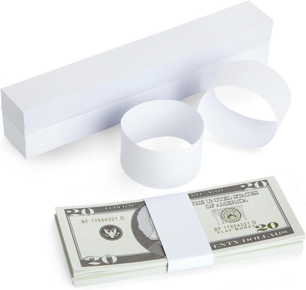 Juvale Money Bands – Secure Bundling & Cash Wrappers – Customizable Blank