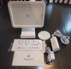 Used Square Pos Credit Card Reader Contactless Terminal iPad Stand
