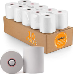 3 1/8 » x 230ft&rsquo; Thermal Paper Receipt 10 Rolls, Receipt Paper POS Cash Register