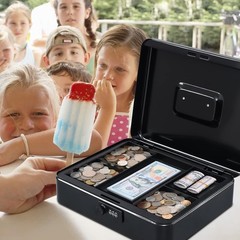 Elegant X-Large Metal Cash Box with Combination Lock – Secure & Portable