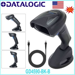 Datalogic Gryphon GD4590-BK-B 2D Barcode Scanner QR Code Reader W/ USB &Base