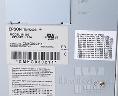Micros/Epson TM-U200B Printer w/IDN Interface, White (400490-301) (New) 2-COLOR