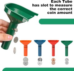 Efficient Coin Sorting & Wrapping Kit: 4 Trays, Tubes & Flat Wrappers Included