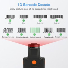 Eyoyo 1D Laser Back Clip Bluetooth Barcode Scanner Fast and Precise scanning