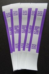 5 – Violet $2,000 Cash Money Self-Sealing Straps Currency Bands