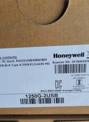 Honeywell Voyager 1250G Scanner with USB Cable and Stand – New w/1-Year Warranty