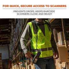 Squids 3132 Barcode Scanner Harness Large Black Adjustable Tether 1 PCS
