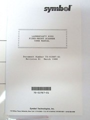Symbol LS-6500-I00A Laserscan Barcode Reader LS6500 + User Manual + Test Chart