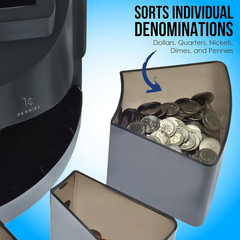 S540 Pro | Coin Counter, Sorter, and Wrapper | Sorts up to 300 Coins per Minute