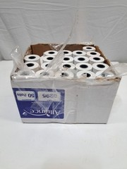 Alliance Thermal Paper Receipt Rolls, 2 1/4&Prime; x 50&prime;, White, 46 Rolls Open Box New