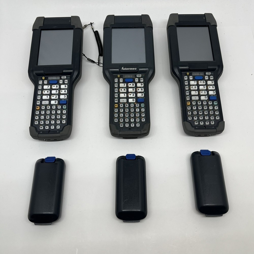Intermec CK3X Windows Barcode Scanners Lot Of 3 w/ Batteries CK3XAA4K000W4100
