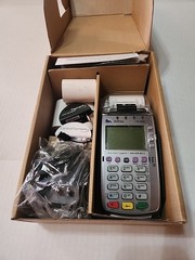 VeriFone Vx520 EMV/NFC Credit Card Machine #M252-653-AD-NAA-3 & 2Phone CC adaptr