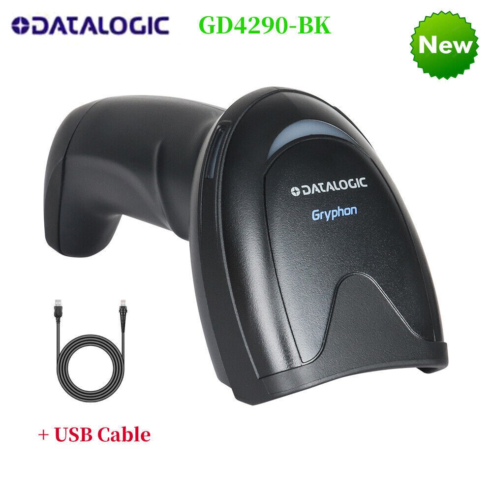 Datalogic Gryphon GD4290-BK 1D Linear Imager Handheld Barcode Scanner USB Cable