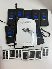 LOT of 9- Eyoyo Bluetooth Mini Barcode Scanner Wireless CCD Handheld w/Batteries