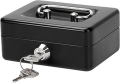 X-Small Cash Box with Lock – Money Saving Box for Cash Coins, Small Lock Box for