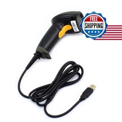 WoneNice WN3300 USB Laser Barcode Scanner Wired Handheld Black
