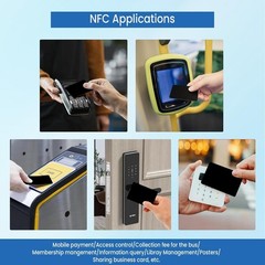 Convenient NFC Tag Set 50pcs, Black Business Cards for Everyday Applications
