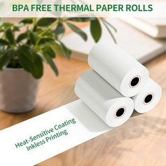 (5 Rolls) 2 1/4&Prime; X 85&prime; Thermal Receipt Paper Rolls, Cash Register POS Thermal Pa
