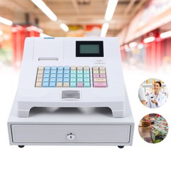 48Key Desktop Electronic Cash Register POS Casher Digital LED Display w/ Drawer