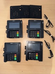 Lot Of 4 INGENICO iSC250 w/ 3 Pens And 3 Mounting Plates – UNTESTED