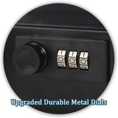 Tabletop Cash Box with Combination Lock and Heavy Duty Construction for Security