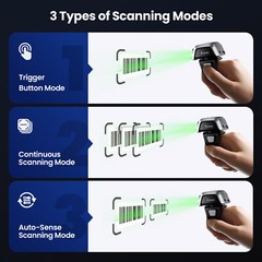 Wearable Finger Ring 2D QR Code Scanner Inventory Barcode Reader for iPad iPhone