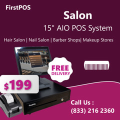 15 » Touchscreen POS Cash Register Till System Salon Makeup Stores Beauty & Spa