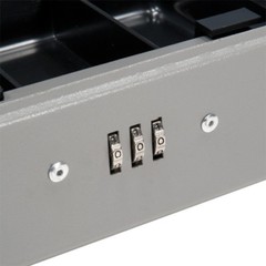 BARSKA 6 Inch Steel Compact Cash Box w/ Combination Lock in Grey, CB11782