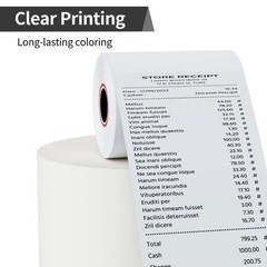 Thermal Receipt Paper Rolls Cash Register POS Terminal 31/8 x 230 Ft 5 Rolls