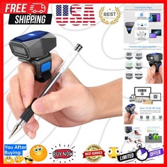 Upgraded 2D Ring Barcode Scanner, USB Wired & 2.4G Wireless & Bluetooth Mini …
