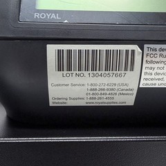 Royal 500dx Electronic Cash Register 16 Departments 999 PLU Dual LCD Black